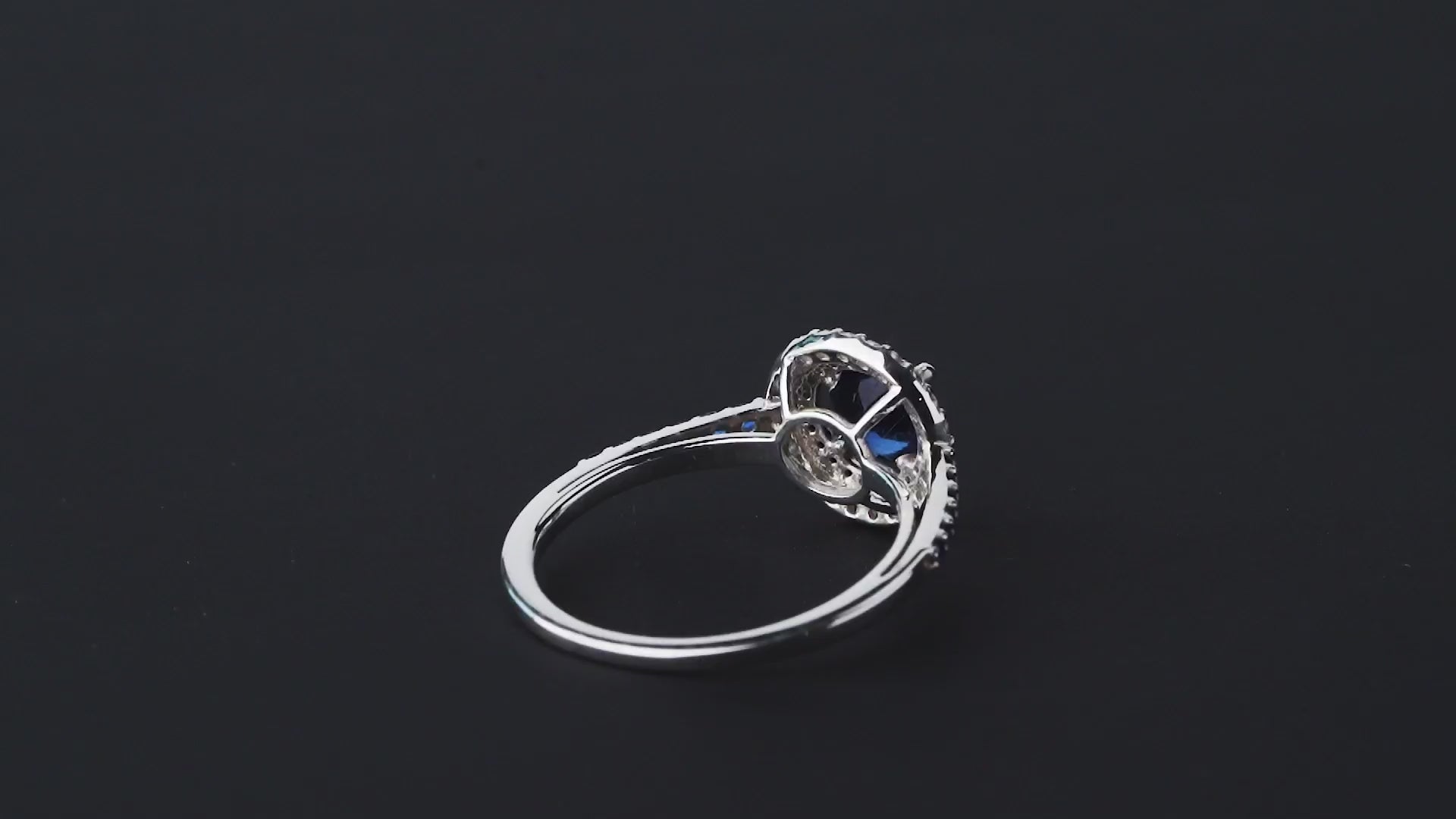 Hainon Engagement ring, alluring blue diamond ring