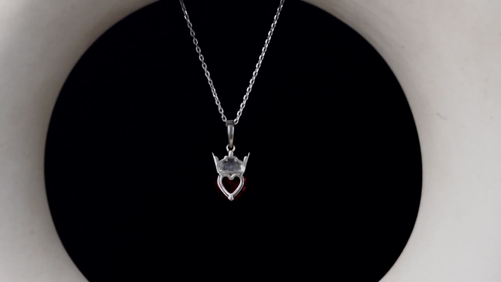 Heart Shaped Pendant On Necklace